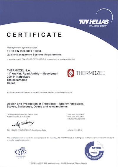 thermozel iso certification